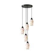 Spindle Alabaster Cluster Chandelier