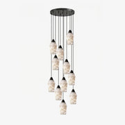 Spindle Alabaster Cluster Chandelier