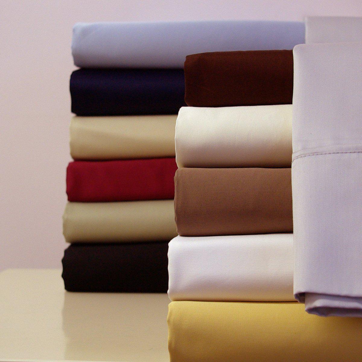 FlexTop California King Adjustable Sheet Set - 300 Count Solid Sateen