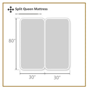 Split Queen Sheet Set Stripe 608 Thread Count