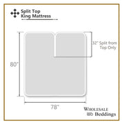 Top Split Flex King Fitted Sheet Only - Solid 340 Thread Count