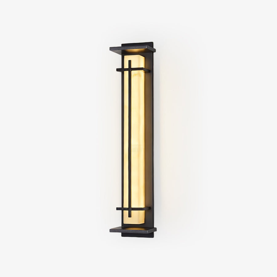 Square Outdoor Alabaster Wall Light