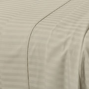 King Flat Sheet 110 X 102 Inches - Damask Stripe 100% Egyptian Cotton