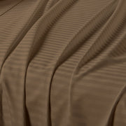 King Flat Sheet 110 X 102 Inches - Damask Stripe 100% Egyptian Cotton