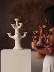 Terracotta Tree Candelabra