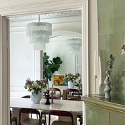 Tiered Tube Glass Chandelier