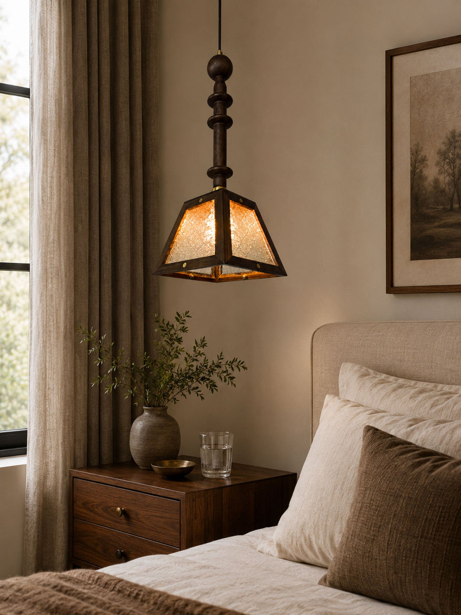 Timber Glass Pendant Light