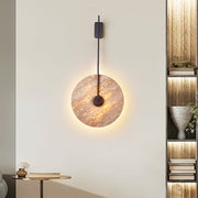 Travertine Disc Wall Lamp