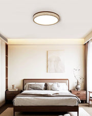 Travertine Halo Round Ceiling Lamp