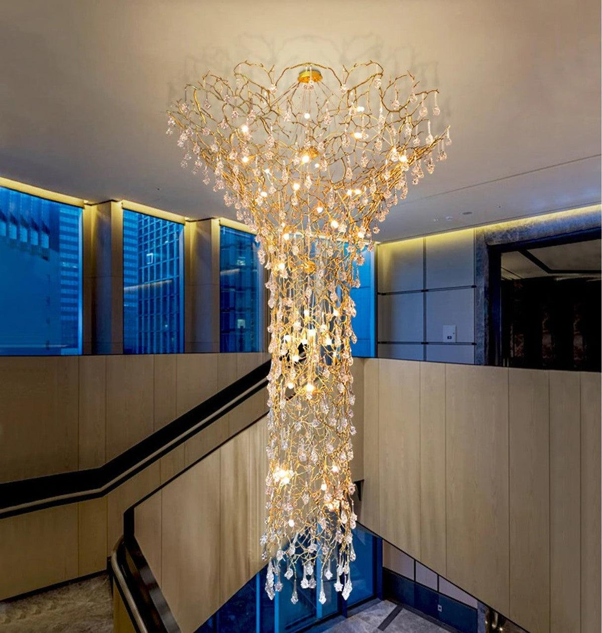 Tree Branch Staircase Chandelier