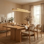 Two Tier Wood Linear Pendant Light