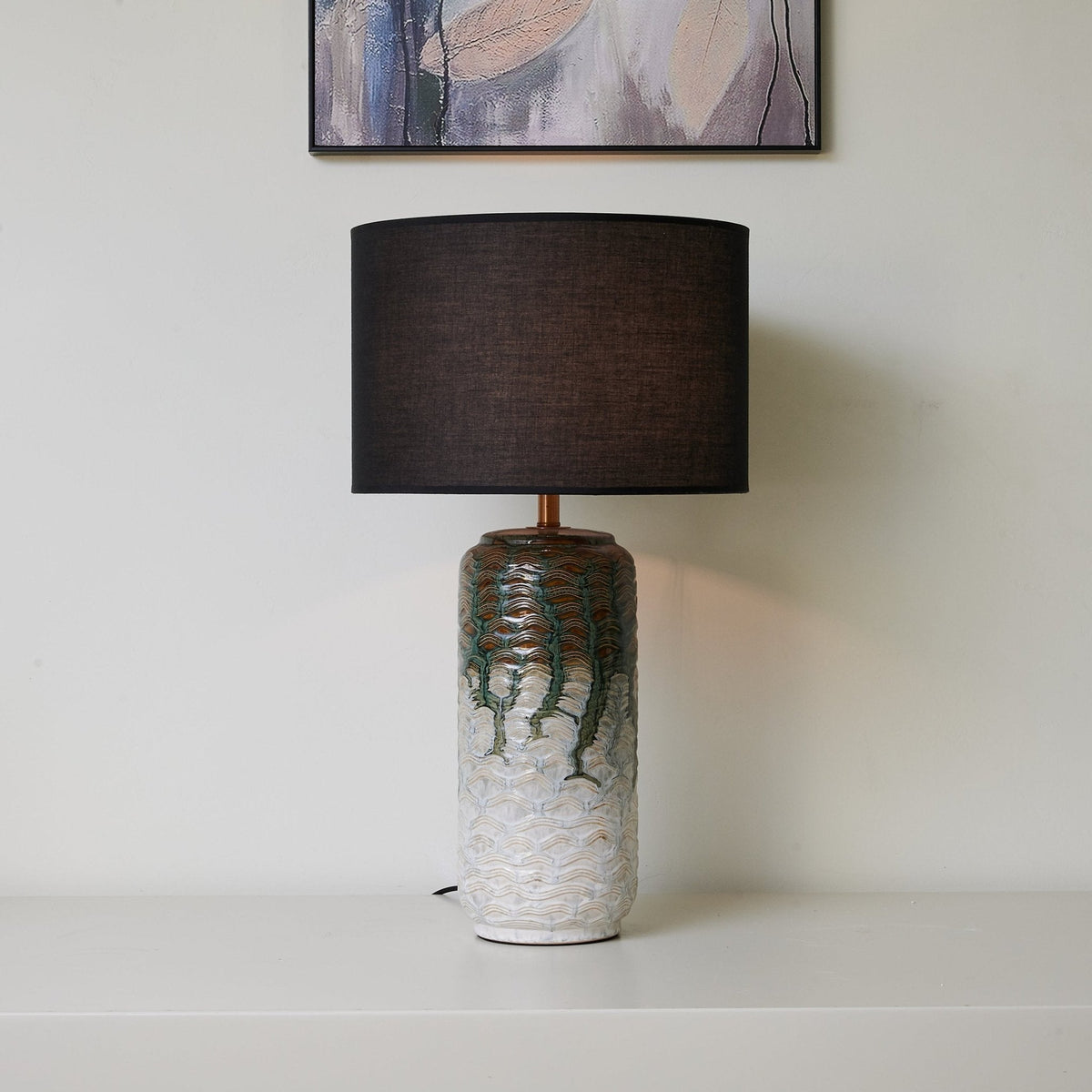 Verde Drip Ceramic Table Lamp