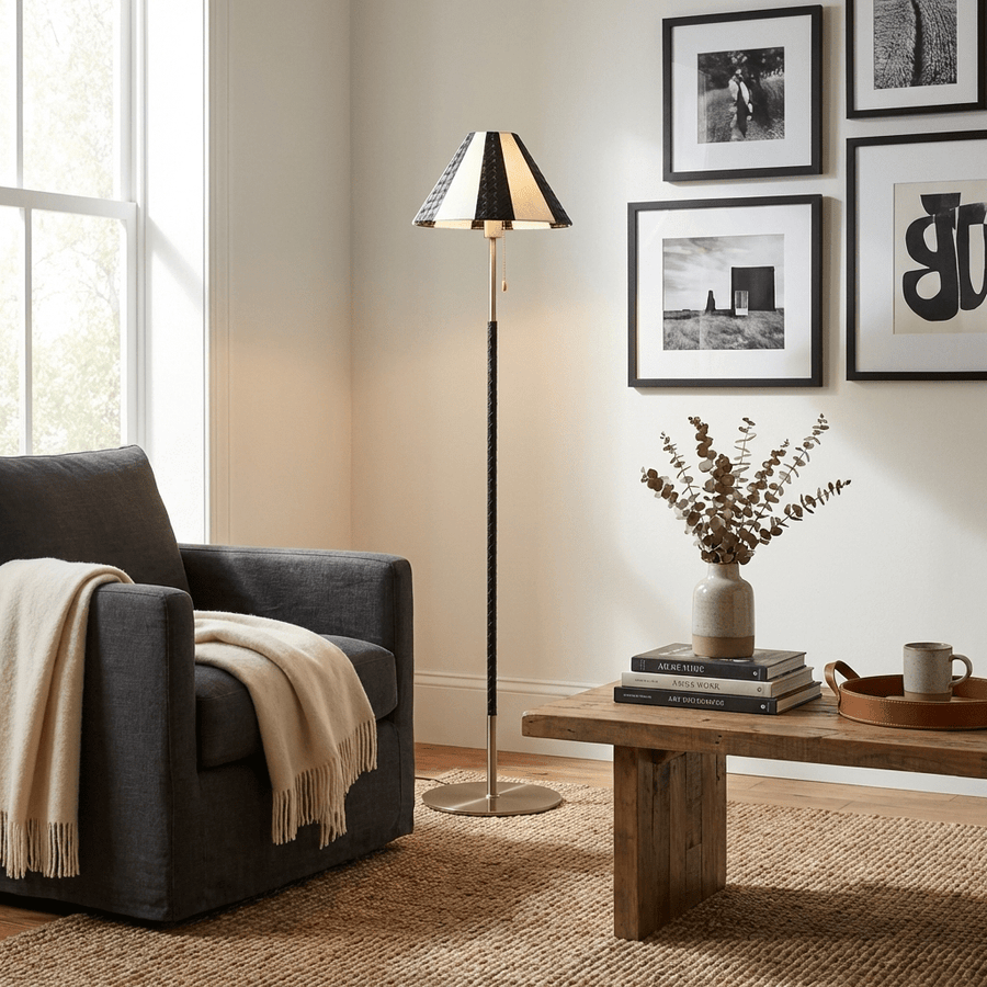 Verona Striped Floor Lamp
