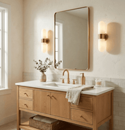 Vertical Capsule Glass Wall Sconce