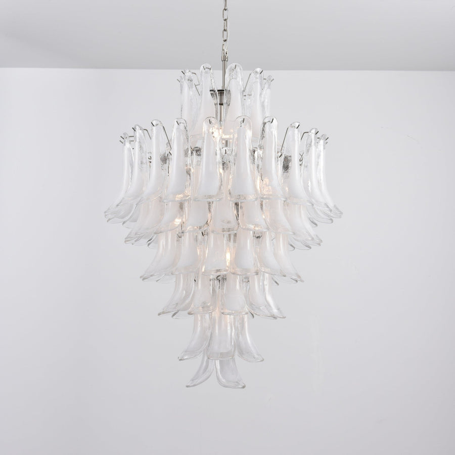 White Cloud Glass Petals Chandelier