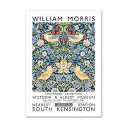 WM Blue Floral Art Canvas Posters