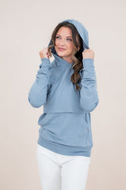 Women's French Terry Nursing Hoodie in Slate