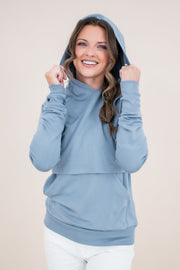 Women's French Terry Nursing Hoodie in Slate