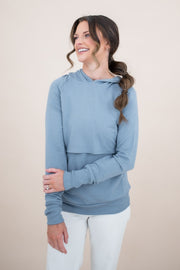 Women's French Terry Nursing Hoodie in Slate