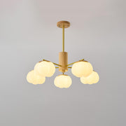Wooden Cotton Balls Chandelier