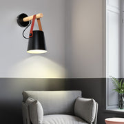Wooden Conical Wall Light