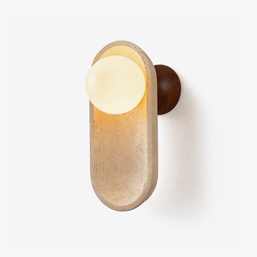 Tavian Arch Travertine Wall Lamp