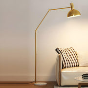 Adjustable Barrel Modern Black and Gold Floor Lamp