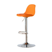 Adjustable Bucket Leather Seat Iron Swivel Bar Stools