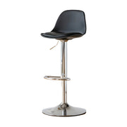 Adjustable Bucket Leather Seat Iron Swivel Bar Stools