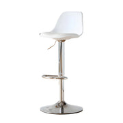 Adjustable Bucket Leather Seat Iron Swivel Bar Stools