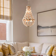 Adjustable Height Ceramics Flower Vintage Chandelier