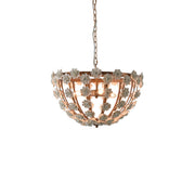 Adjustable Height Ceramics Flower Vintage Chandelier