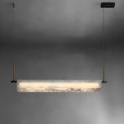 Adjustable Modern Rectangular Alabaster Island Pendant Light