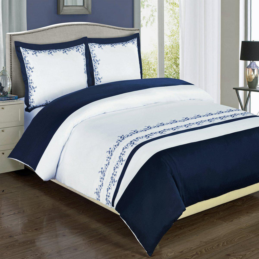 Embroidered Duvet Cover Set - Amalia