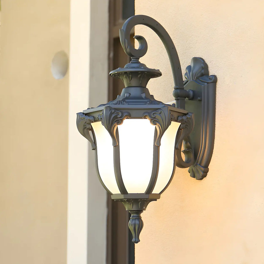 Antique Balck Iron Outdoor LED Wall Lantern Light