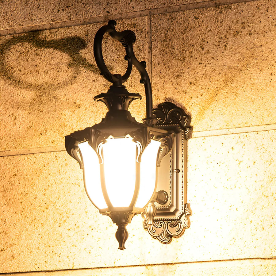 Antique Balck Iron Outdoor LED Wall Lantern Light