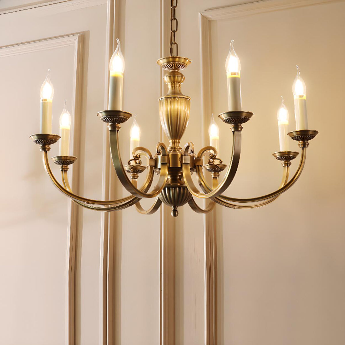 Antique Brass Candelabra Dining Room Large Chandelier