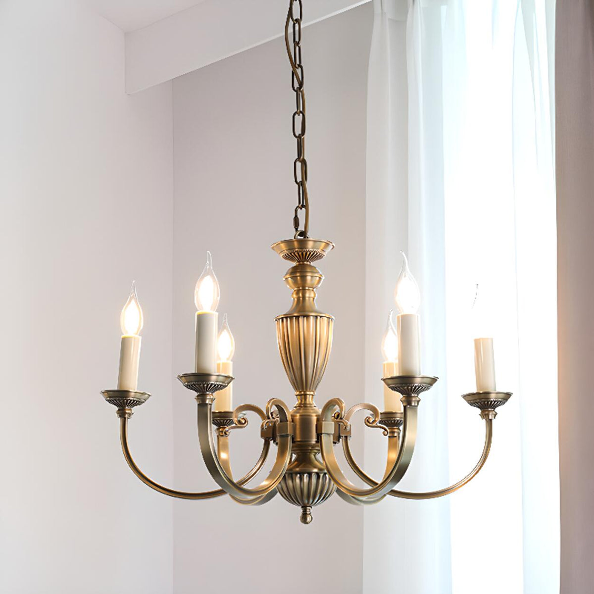 Antique Brass Candelabra Dining Room Large Chandelier