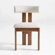 Armless Curved Back Wood Upholstered Dining Chair Green