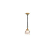 Art Deco Geometric Dome Clear Glassy Pendant Light