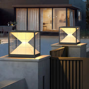 Artistic Cube Hourglass Outdoor Waterproof Solar Pillar Light