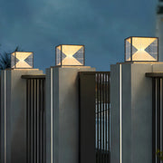 Artistic Cube Hourglass Outdoor Waterproof Solar Pillar Light