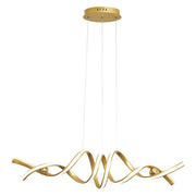 Artistic Curve Gold Adjustable Island Pendant Light