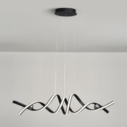 Artistic Curve Gold Adjustable Island Pendant Light