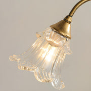 Artistic Double Glass Shade Flower-Shaped Table Lamp