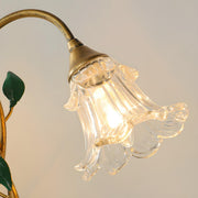 Artistic Double Glass Shade Flower-Shaped Table Lamp