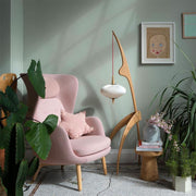 Artistic Lantern Wooden Mantis Modern Floor Lamp