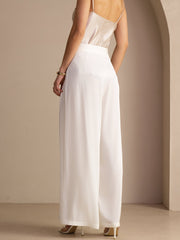 19Momme Silk Women’s High Waist Wide Leg Pleated Palazzo Pants