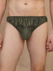 Pure Silk Men's Comfort Breathable Brief Underwear