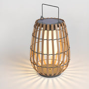 Bamboo Lantern Outdoor Table Lamp Portable Pillar Light